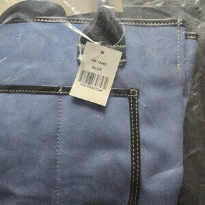 Saks Fifth Avenue blue top handle purse. Brand new still in the plastic w/ tags